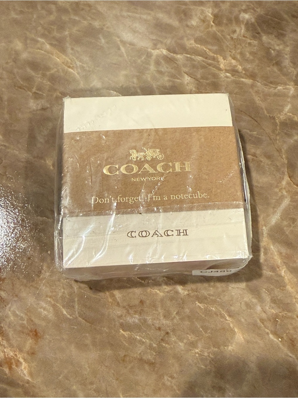 Coach Chalk Multi Notecube - White, Kraft, Pink
